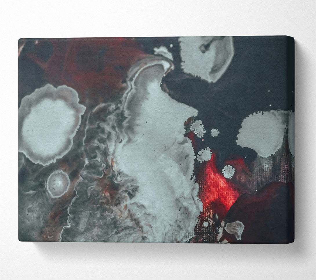  A Canvas Print of Crimson Ink Flow Canvas Art