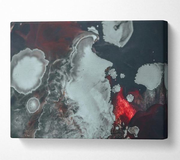  A Canvas Print of Crimson Ink Flow Canvas Art