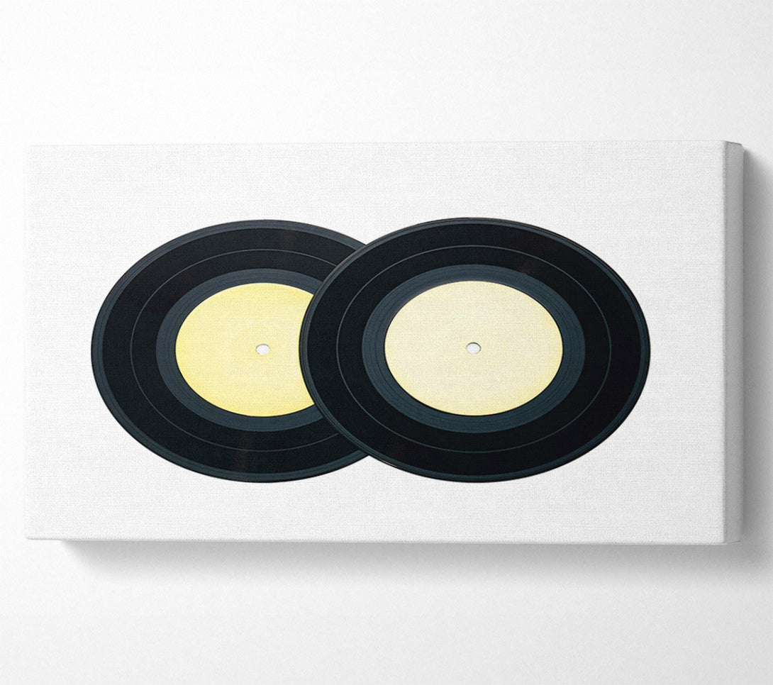  A Canvas Print of Black Vinyl Duet Canvas Wall Art
