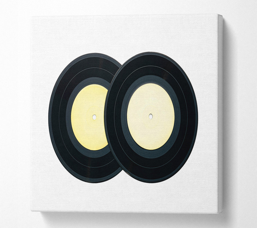  A Canvas Print of Black Vinyl Duet Canvas Wall Art