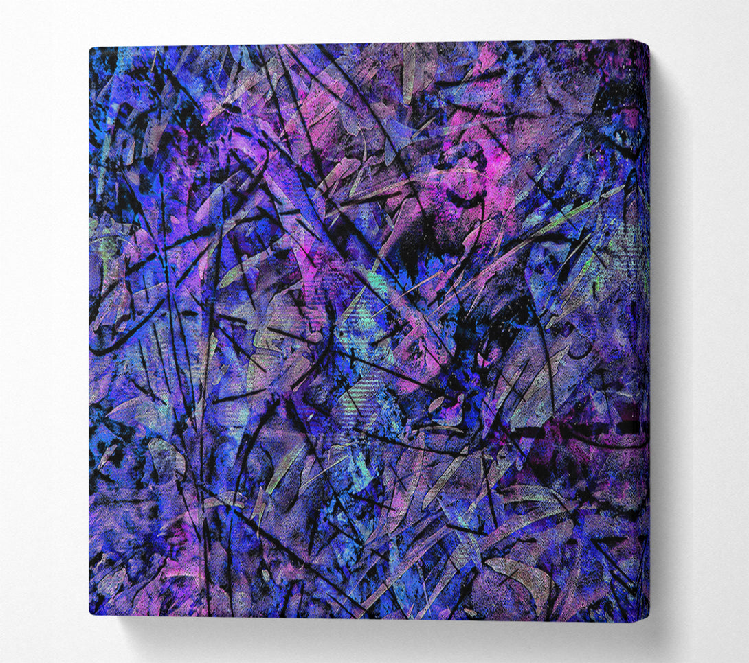  A Canvas Print of Indigo Abstract Chaos Canvas Print