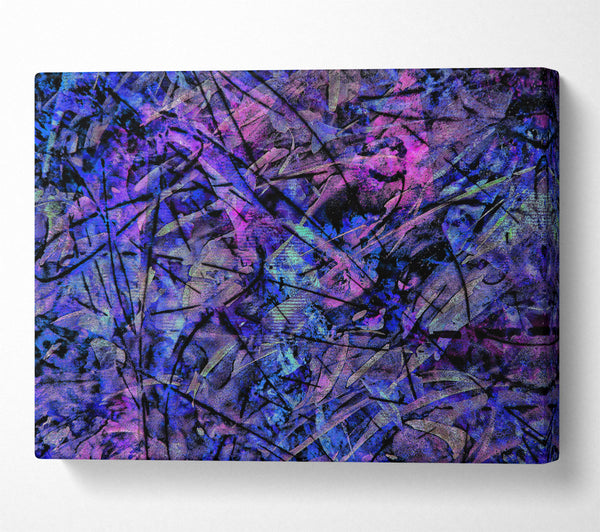  A Canvas Print of Indigo Abstract Chaos Canvas Print