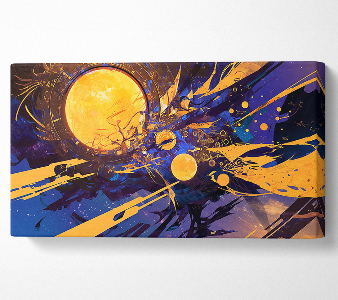  A Canvas Print of Golden Cosmic Gateway Canvas Wall Art