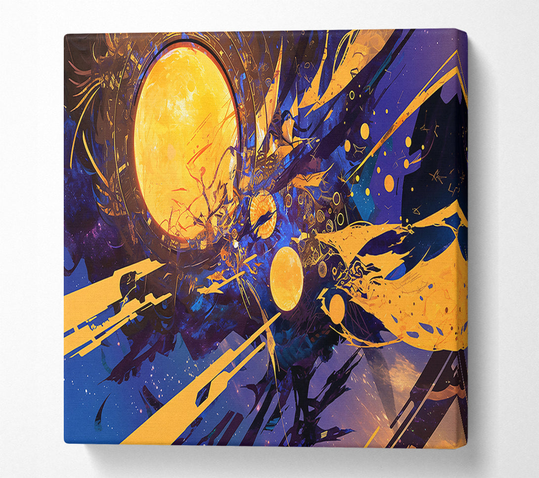  A Canvas Print of Golden Cosmic Gateway Canvas Wall Art