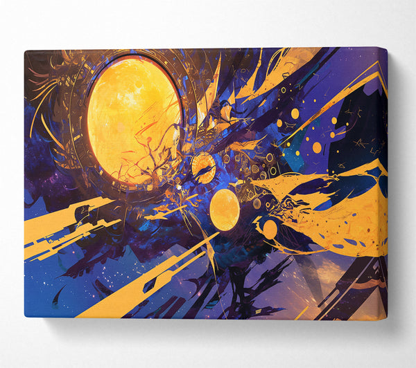  A Canvas Print of Golden Cosmic Gateway Canvas Wall Art