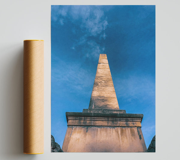Obelisk Under Blue Sky Poster