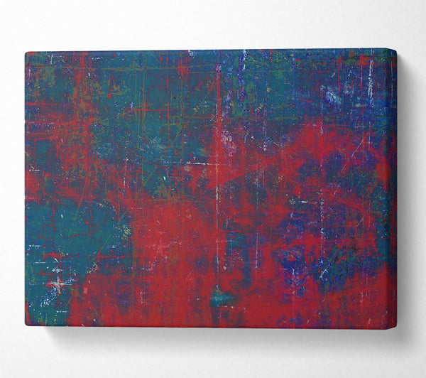  A Canvas Print of Crimson Grid Lines Canvas Print