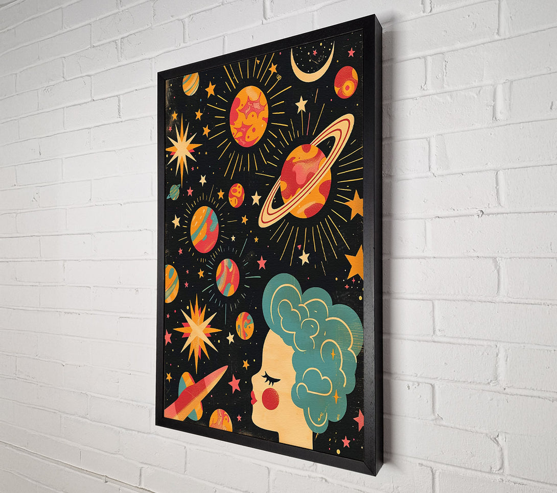  A Canvas Print of Teal Space Dream Canvas Print