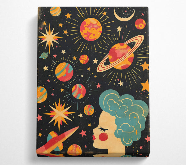  A Canvas Print of Teal Space Dream Canvas Print