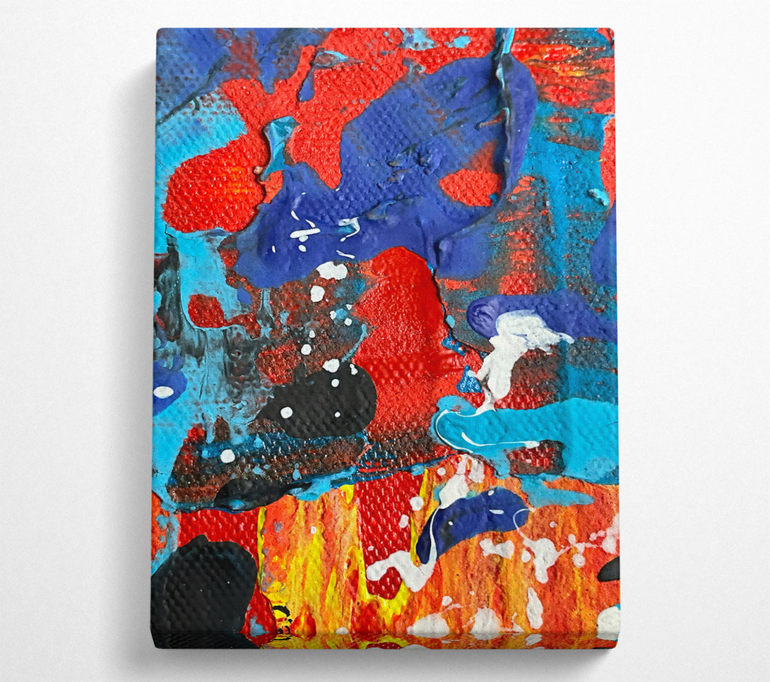  A Canvas Print of Crimson Abstract Burst Canvas Print