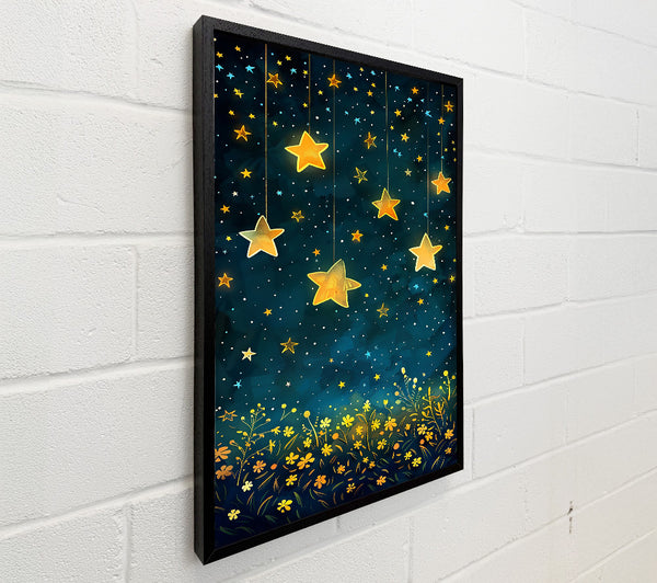 Teal Night Starscape