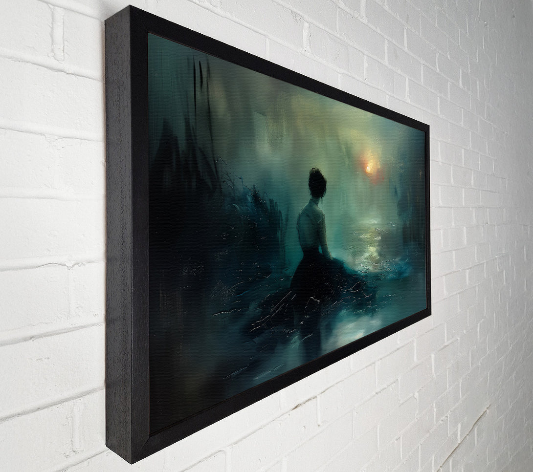  A Canvas Print of Teal Water'S Embrace Canvas Print