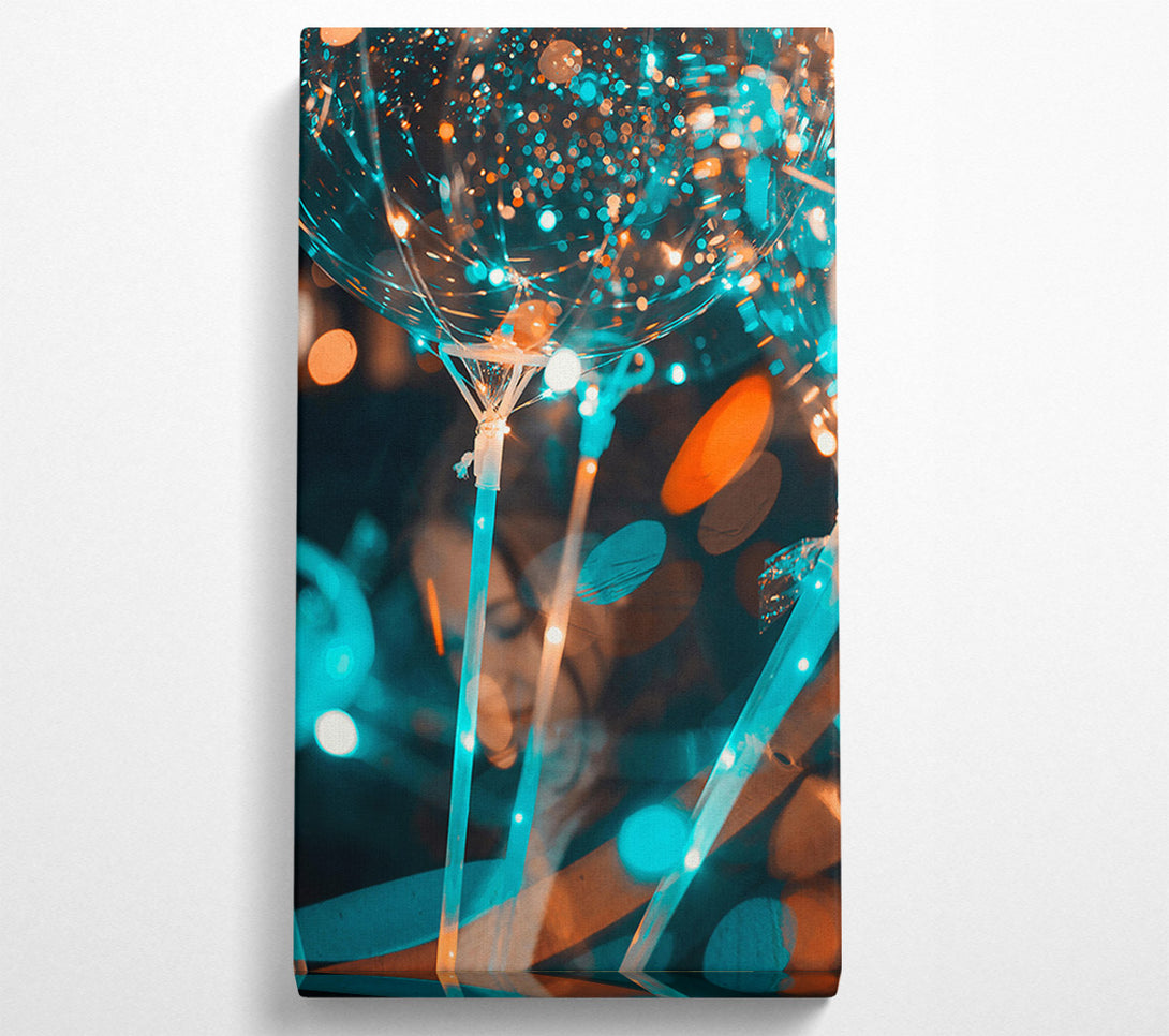  A Canvas Print of Blue Balloon Glow Canvas Print