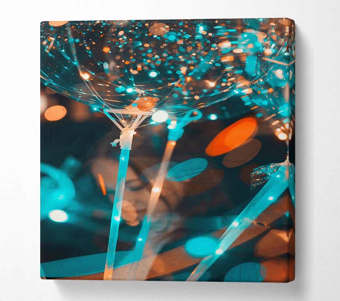  A Canvas Print of Blue Balloon Glow Canvas Print