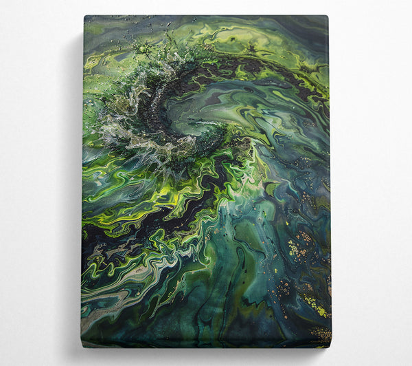  A Canvas Print of Emerald Swirling Dreams Canvas Art
