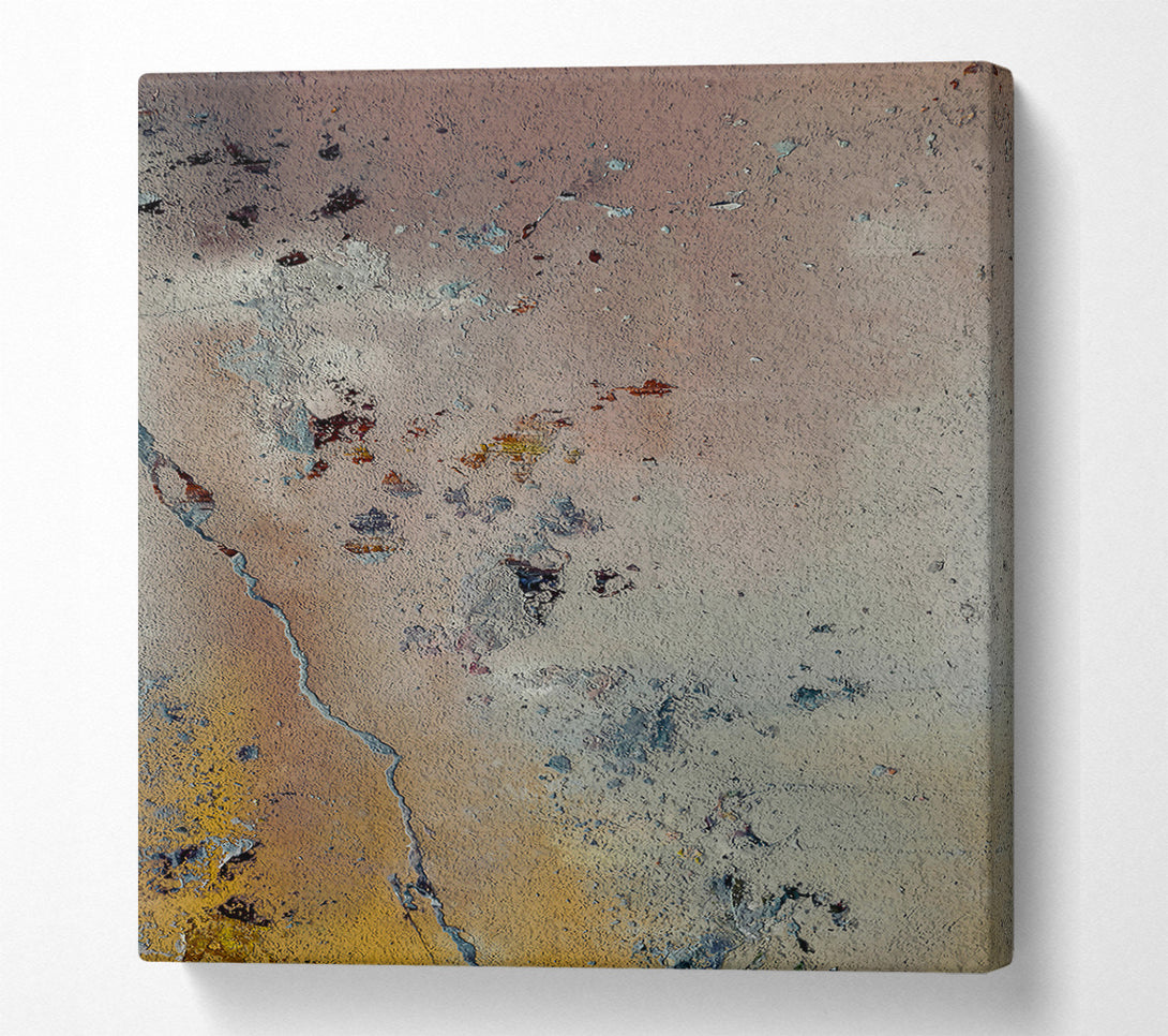  A Canvas Print of Golden Crackle Abstract Canvas Print