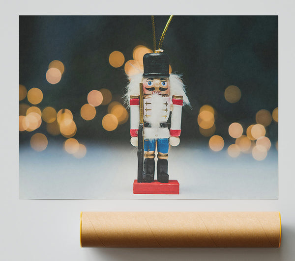 Golden Lights Nutcracker Poster