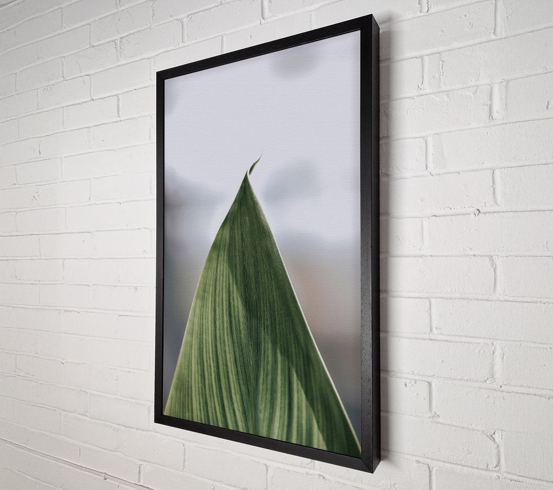  A Canvas Print of Emerald Leaf Curve Canvas Wall Art