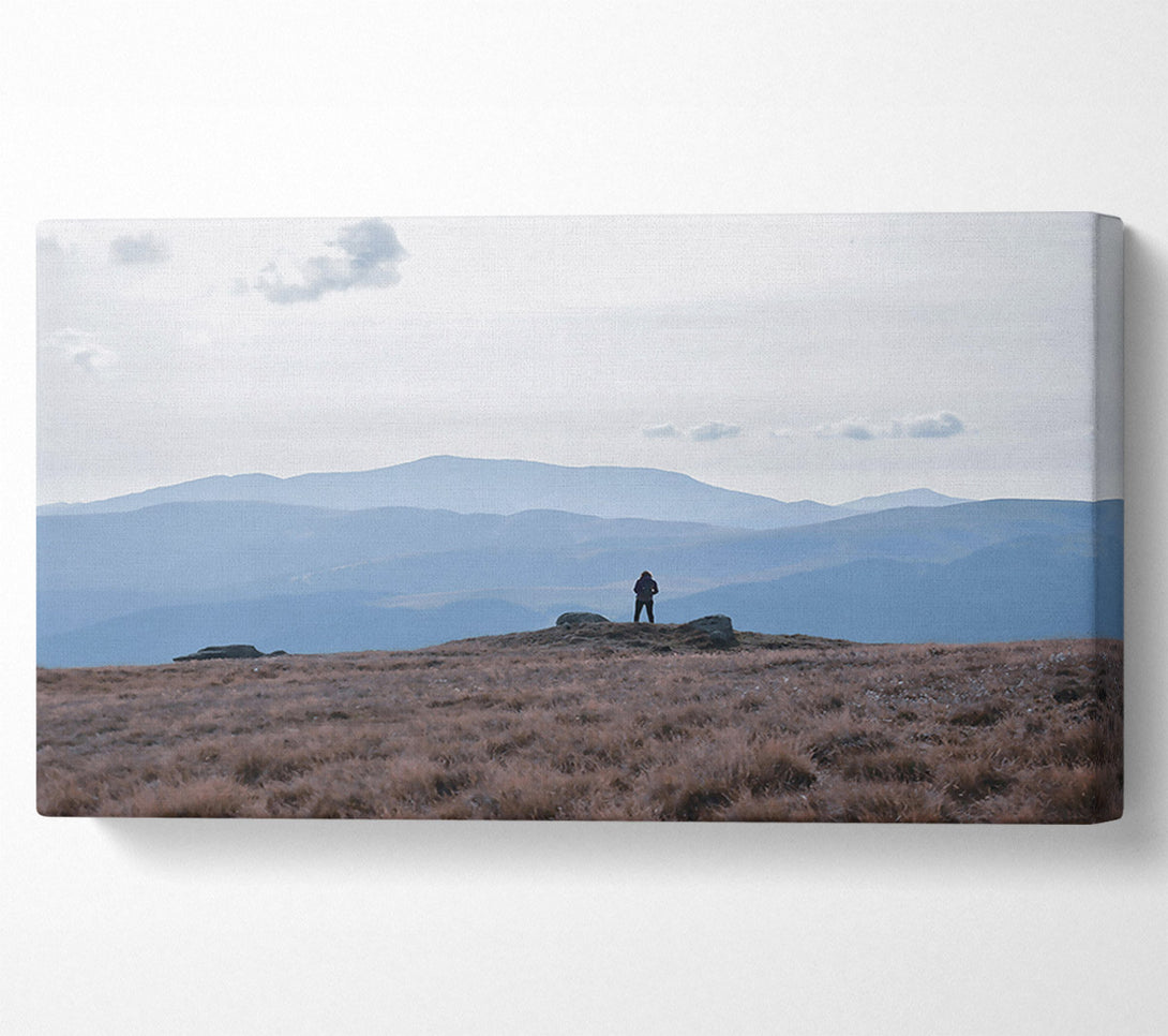  A Canvas Print of Blue Distant Peaks Canvas Print