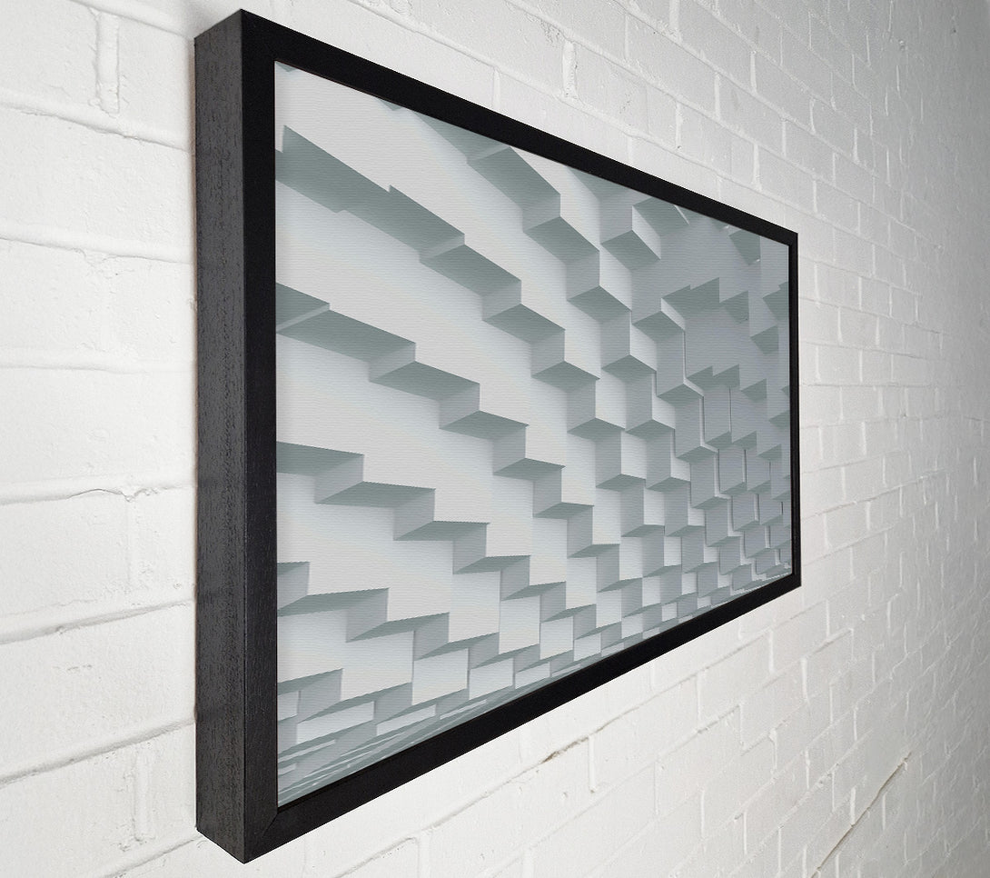  A Canvas Print of Silver Stacked Shapes Canvas Art