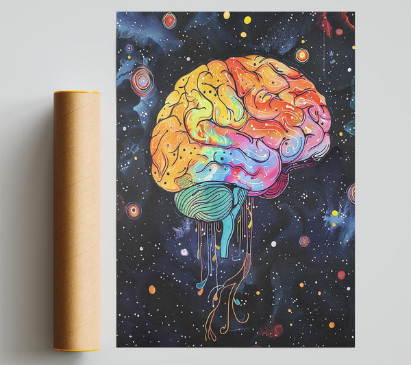 Cosmic Orange Mind Poster