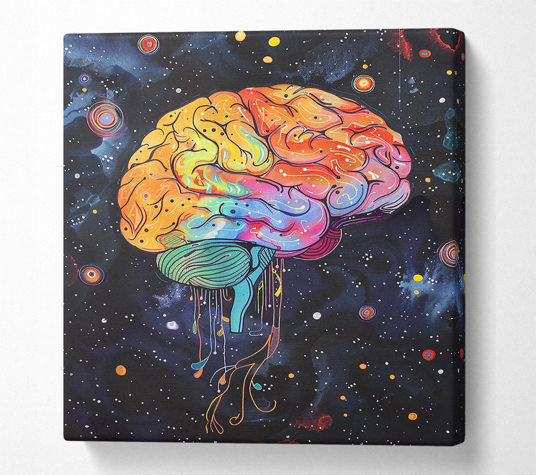  A Canvas Print of Cosmic Orange Mind Canvas Wall Art