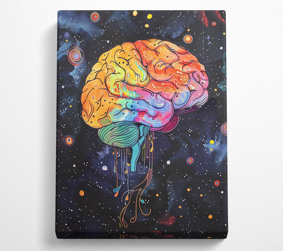 A Canvas Print of Cosmic Orange Mind Canvas Wall Art