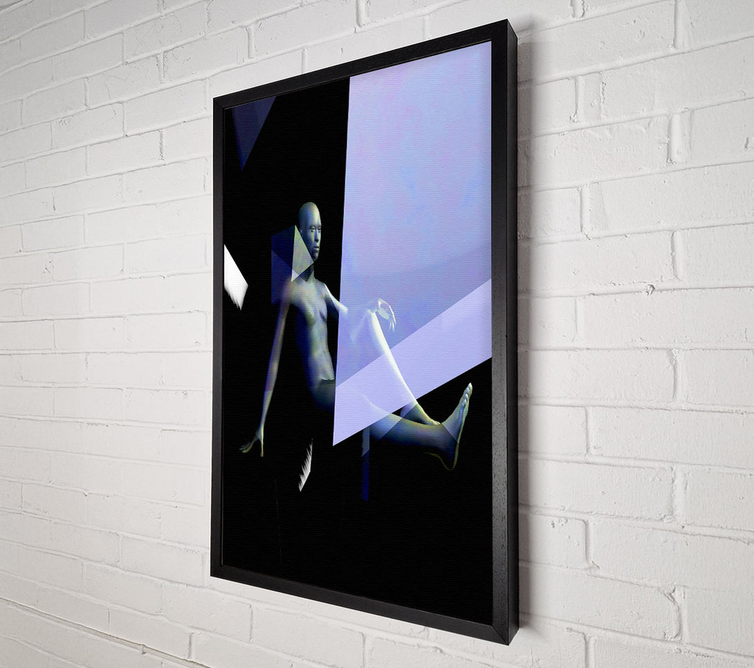  A Canvas Print of Azure Figure In Light Canvas Art
