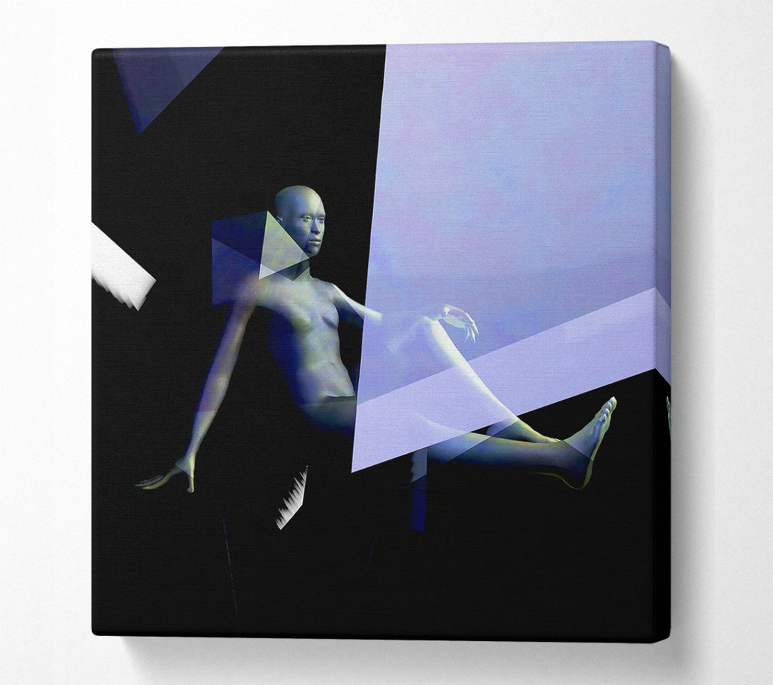  A Canvas Print of Azure Figure In Light Canvas Art