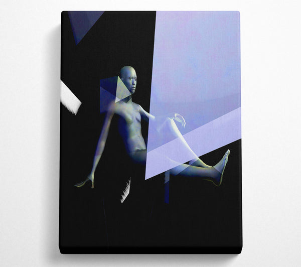  A Canvas Print of Azure Figure In Light Canvas Art