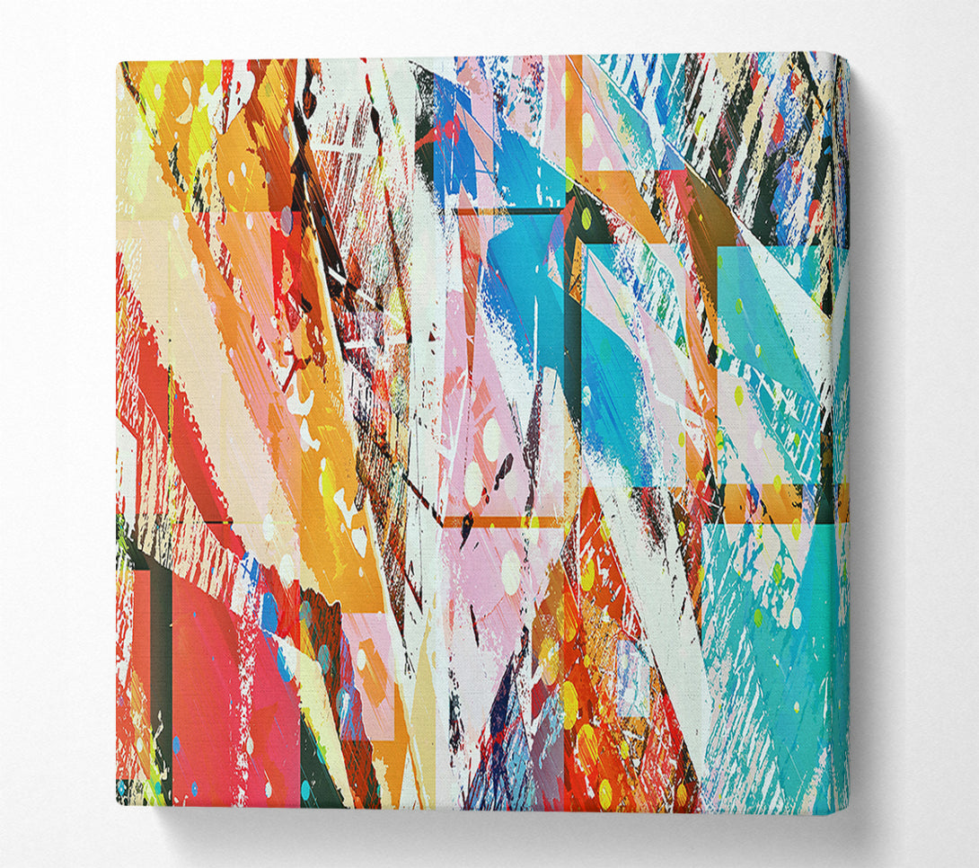  A Canvas Print of Blue Abstract Chaos Canvas Art