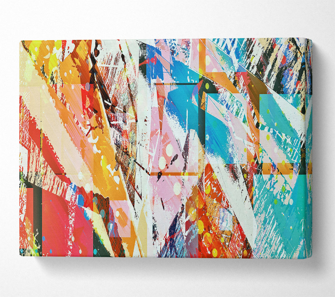  A Canvas Print of Blue Abstract Chaos Canvas Art