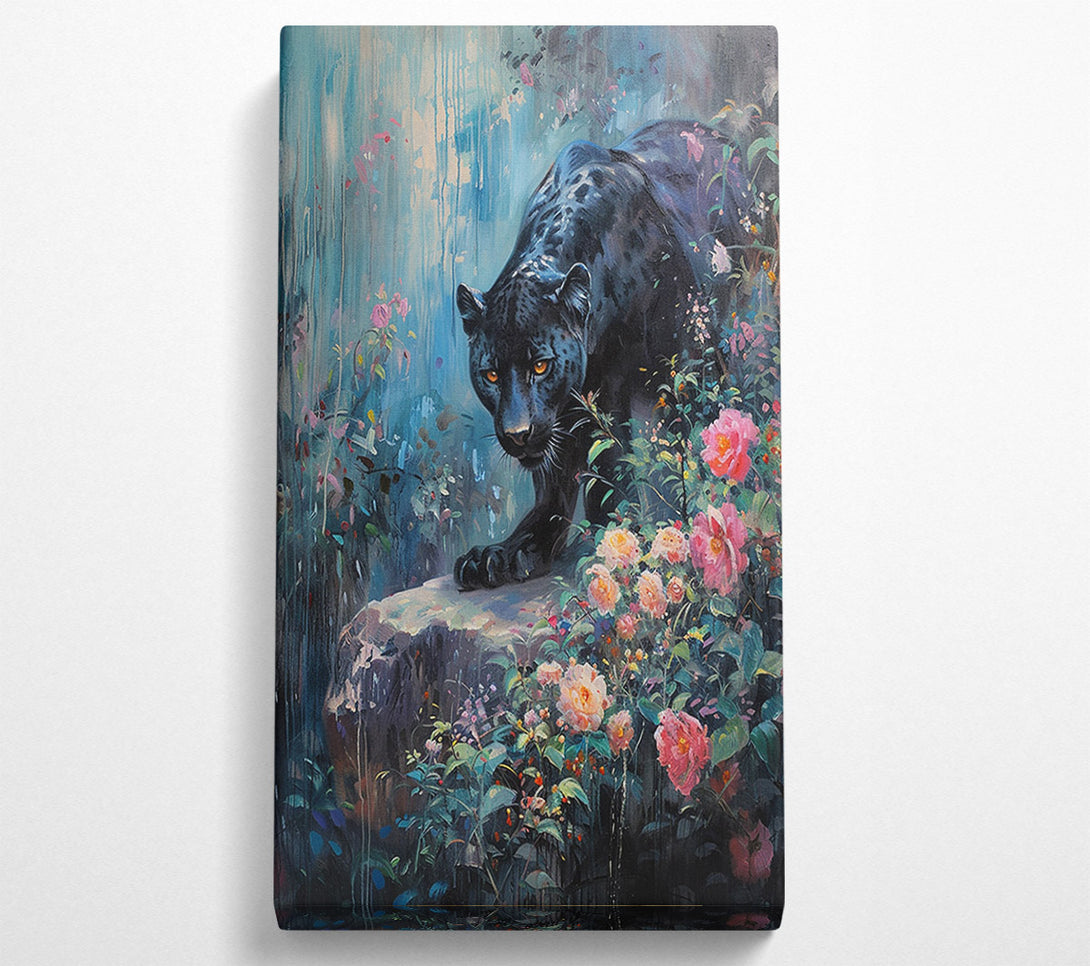  A Canvas Print of Black Panther In The Jungle Canvas Art
