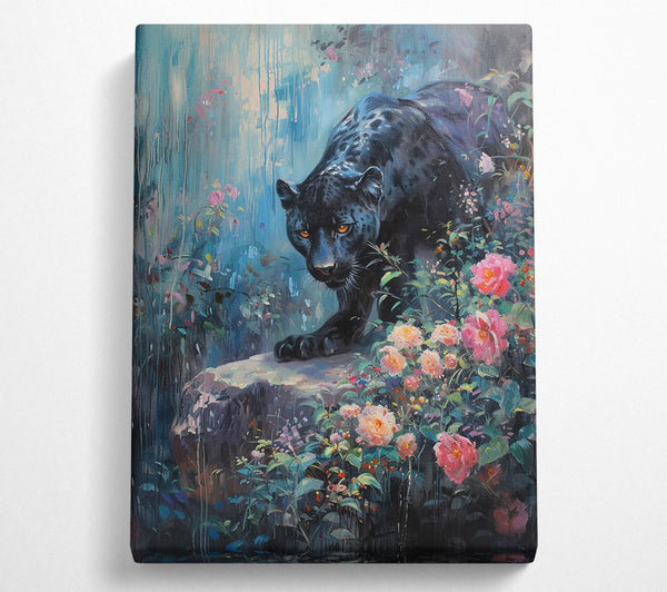  A Canvas Print of Black Panther In The Jungle Canvas Art