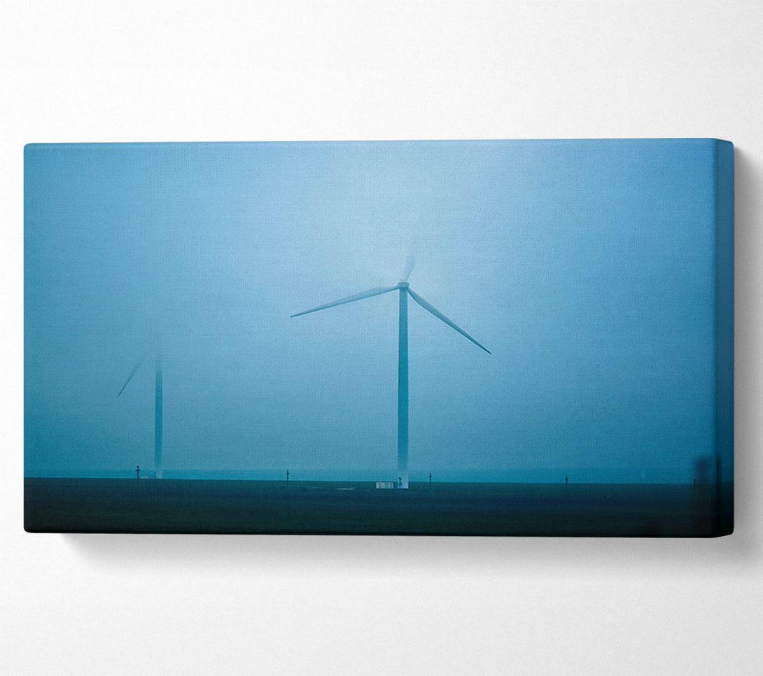  A Canvas Print of Blue Mist Turbine Canvas Print