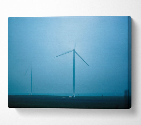  A Canvas Print of Blue Mist Turbine Canvas Print