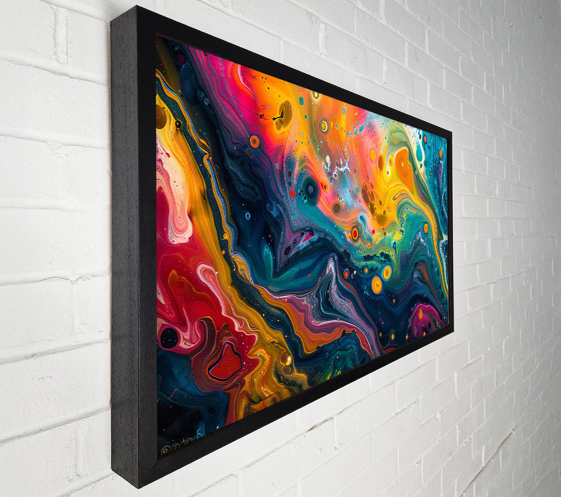  A Canvas Print of Teal Cosmic Swirls Canvas Print