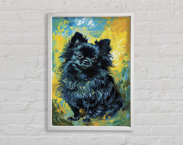 White Pomeranian Framed Print