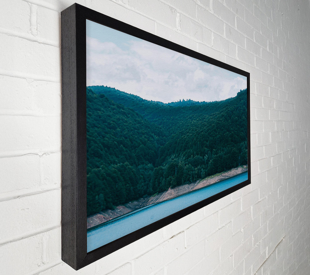  A Canvas Print of Azure Forest Lake Canvas Print