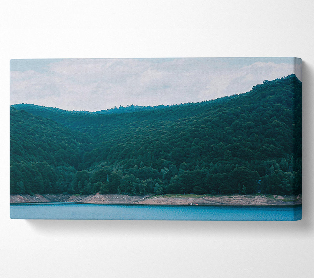  A Canvas Print of Azure Forest Lake Canvas Print