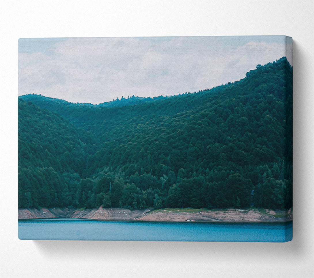  A Canvas Print of Azure Forest Lake Canvas Print