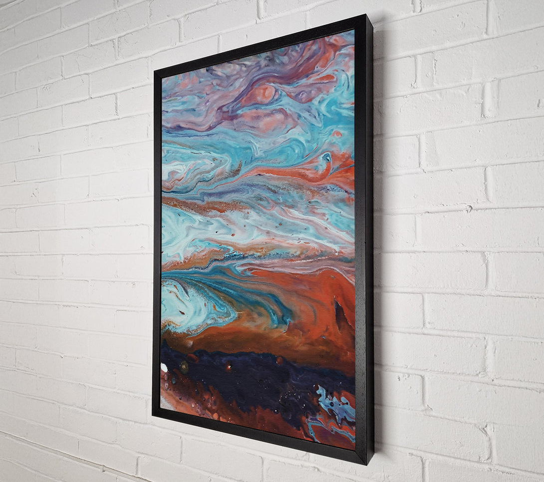  A Canvas Print of Azure Swirls Of Rust Canvas Art