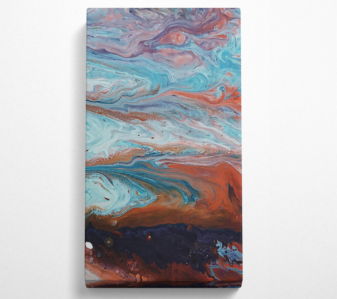  A Canvas Print of Azure Swirls Of Rust Canvas Art
