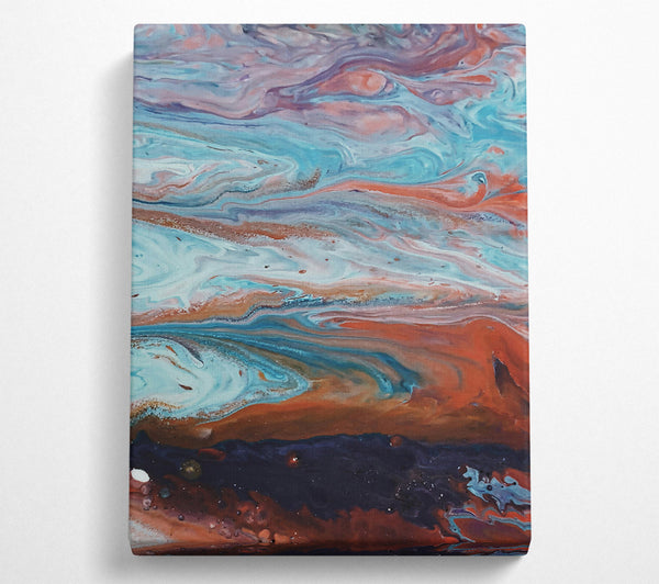  A Canvas Print of Azure Swirls Of Rust Canvas Art