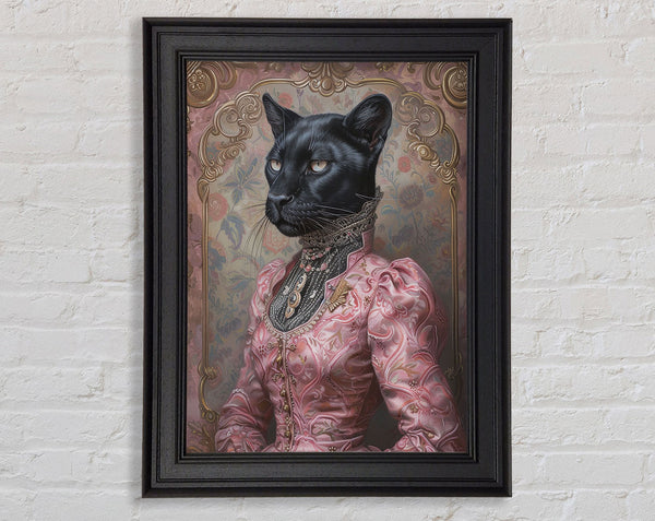 Black Puma Regal Framed Print