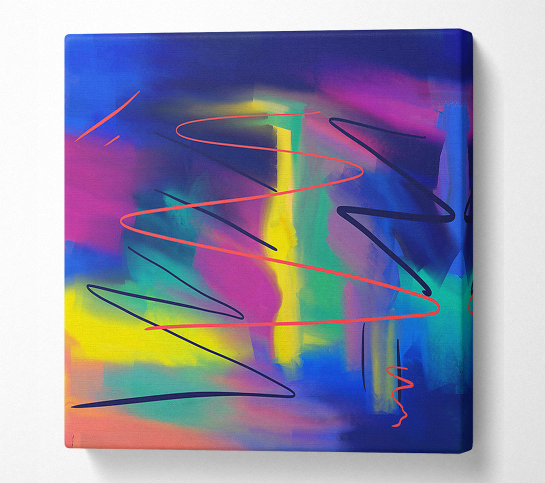  A Canvas Print of Blue Coral Swirl Canvas Art