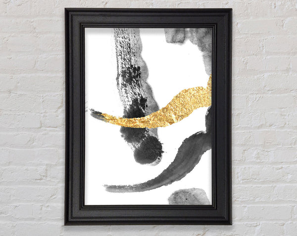 Black Shapes Framed Print