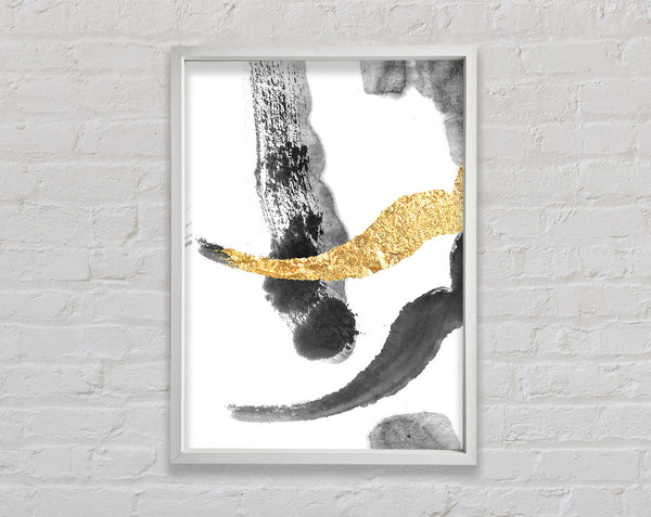 White Shapes Framed Print