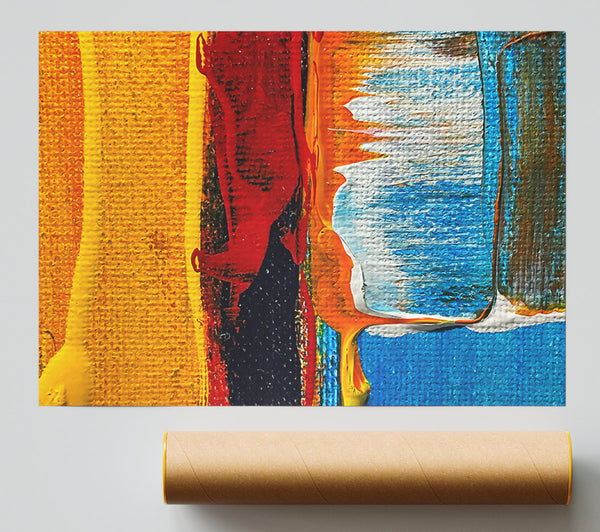 Blue Strokes Of Color Print