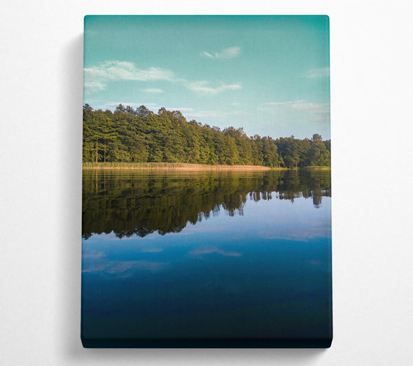  A Canvas Print of Azure Lake Reflections Canvas Art